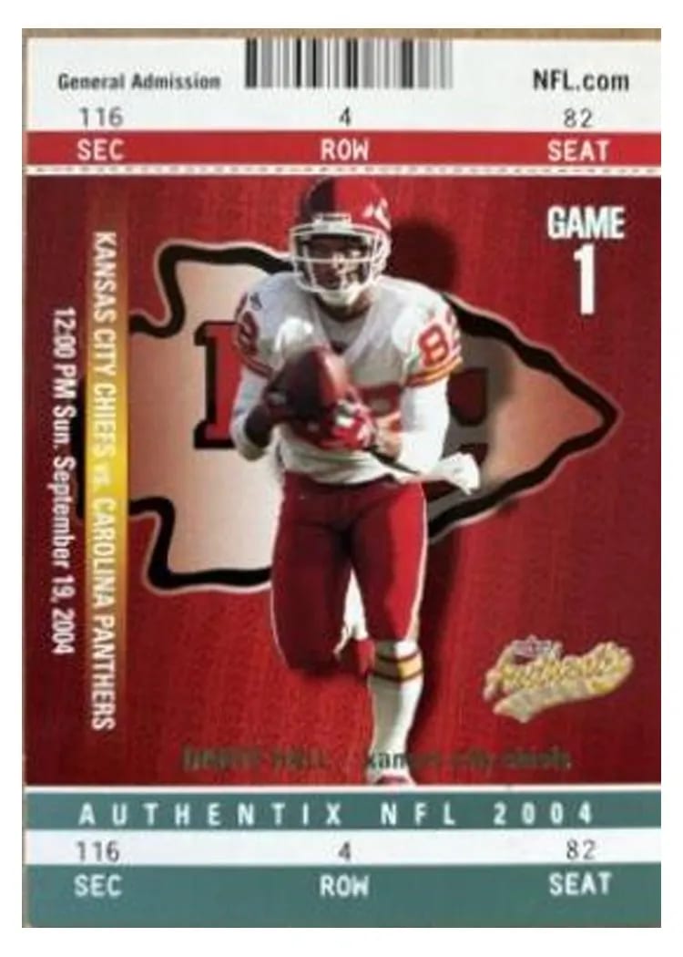 2004 Fleer Authentix Dante Hall #22 card