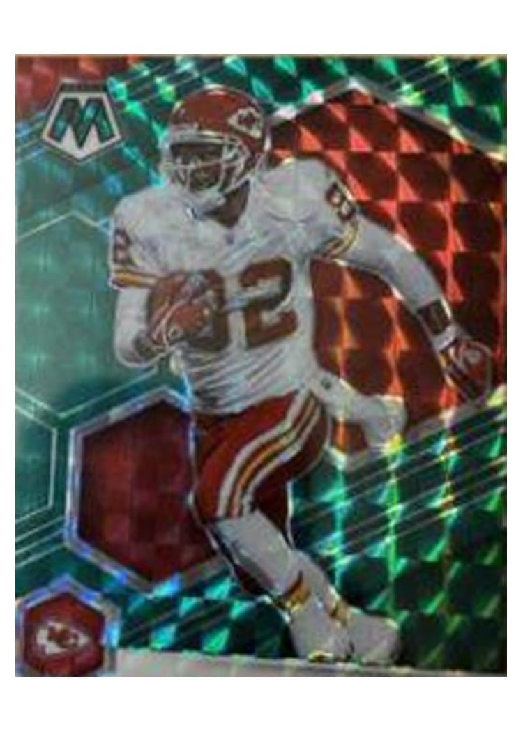 2021 Panini Mosaic Base Set Dante Hall Green Fluorescent #2 card