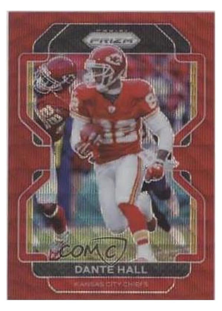 2021 Panini Prizm Base Set Dante Hall Red Wave Prizm #197 card