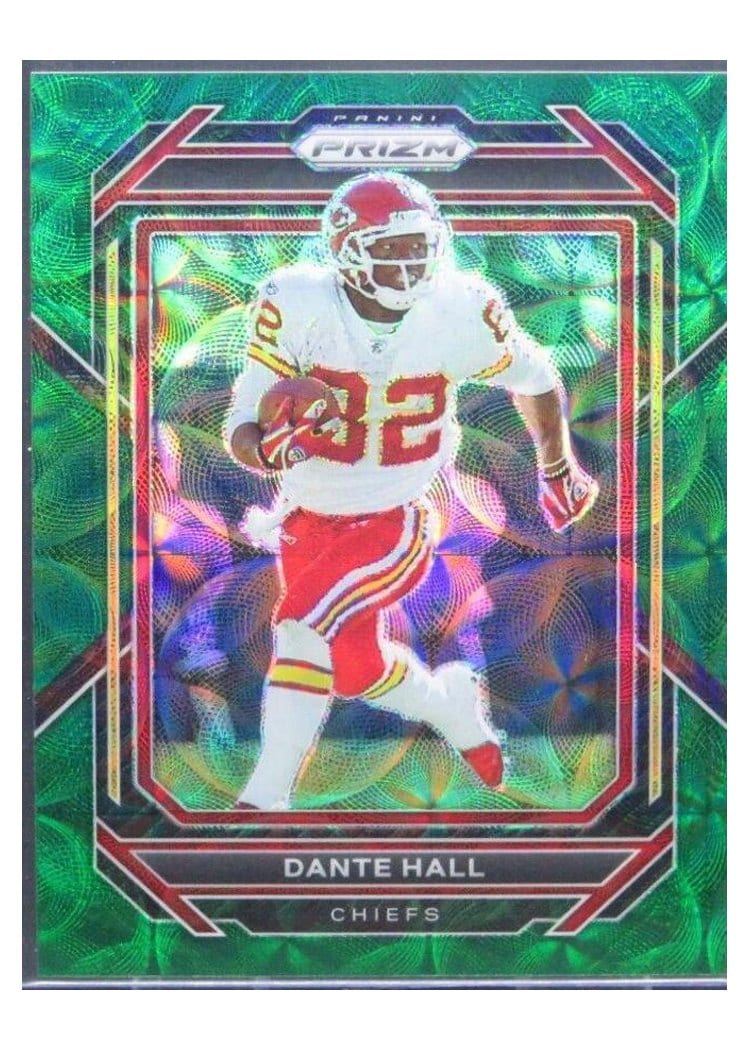 2022 Panini Prizm Base Set Dante Hall Green Scope #148 card