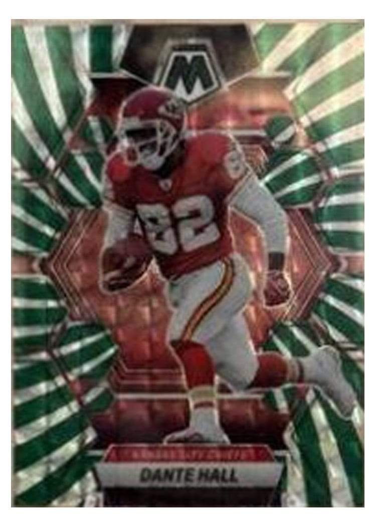 2023 Panini Mosaic Base Set Dante Hall Green Swirl #116 card