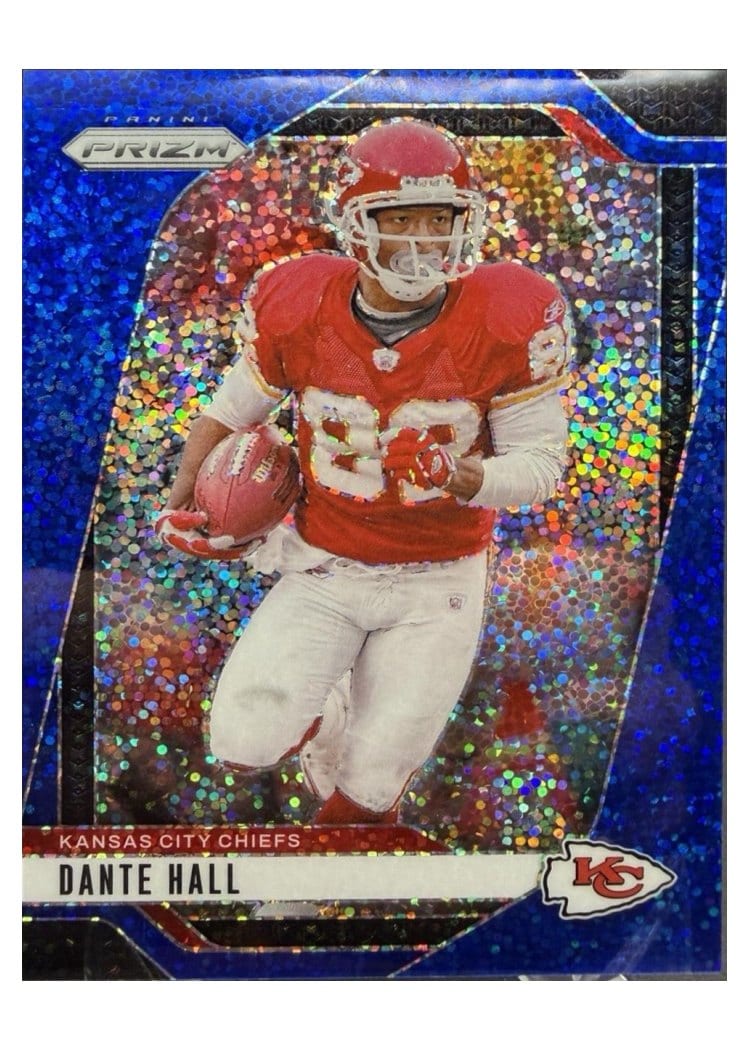 2024 Panini Prizm Base Set Dante Hall Blue Sparkle #146 card