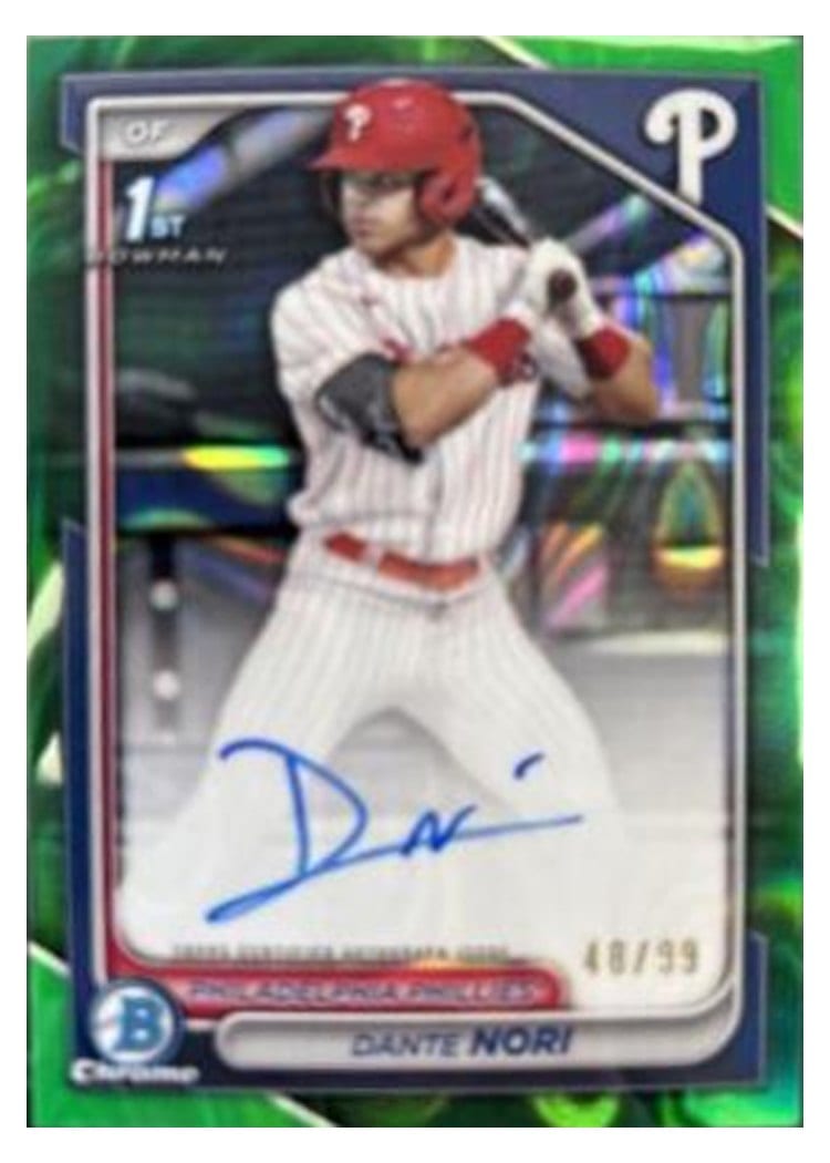 2024 Bowman Draft Chrome Prospect Autographs Dante Nori #CPA-DN card