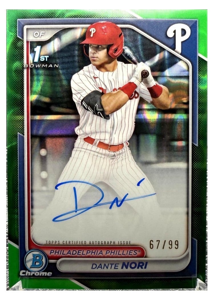 2024 Bowman Draft Chrome Prospect Autographs Dante Nori #CPA-DN card