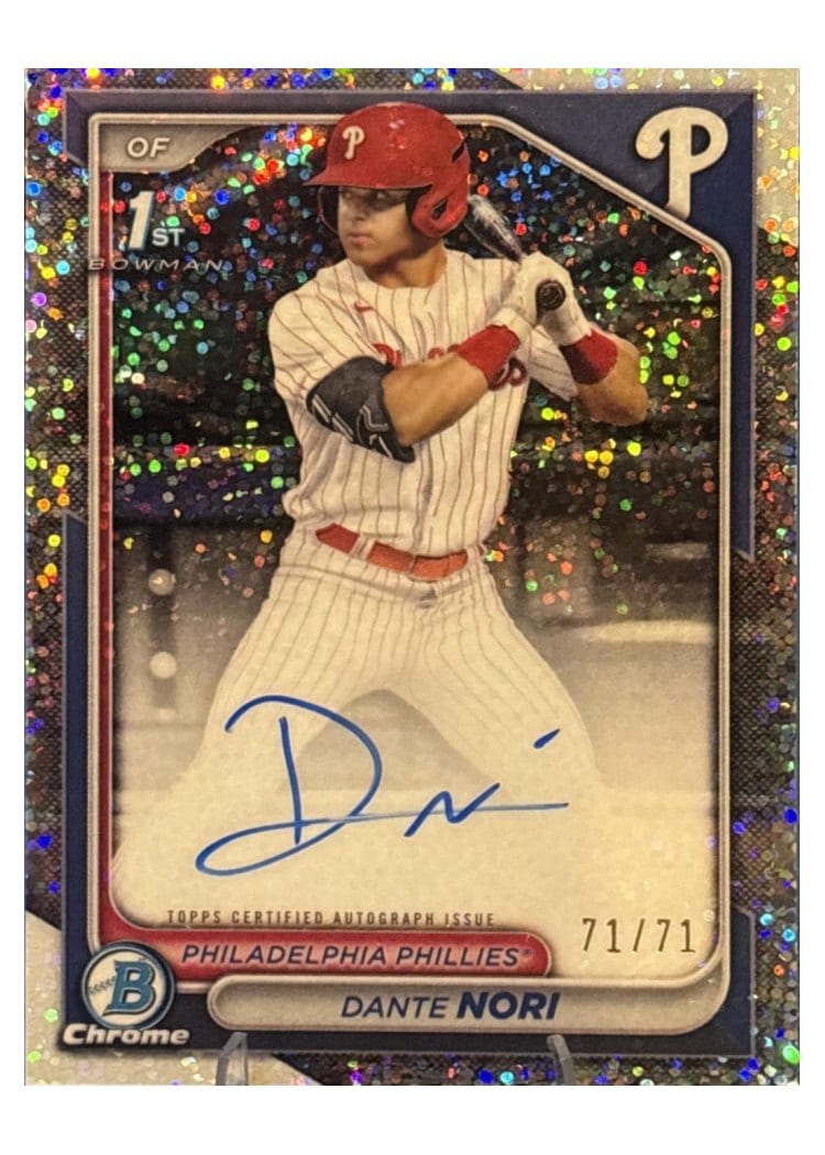 2024 Bowman Draft Chrome Prospect Autographs Dante Nori #CPA-DN card
