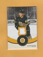 2023-24 Upper Deck Boston Bruins Centennial Centennial Cloth Relics Danton Heinen #CCR-DH card