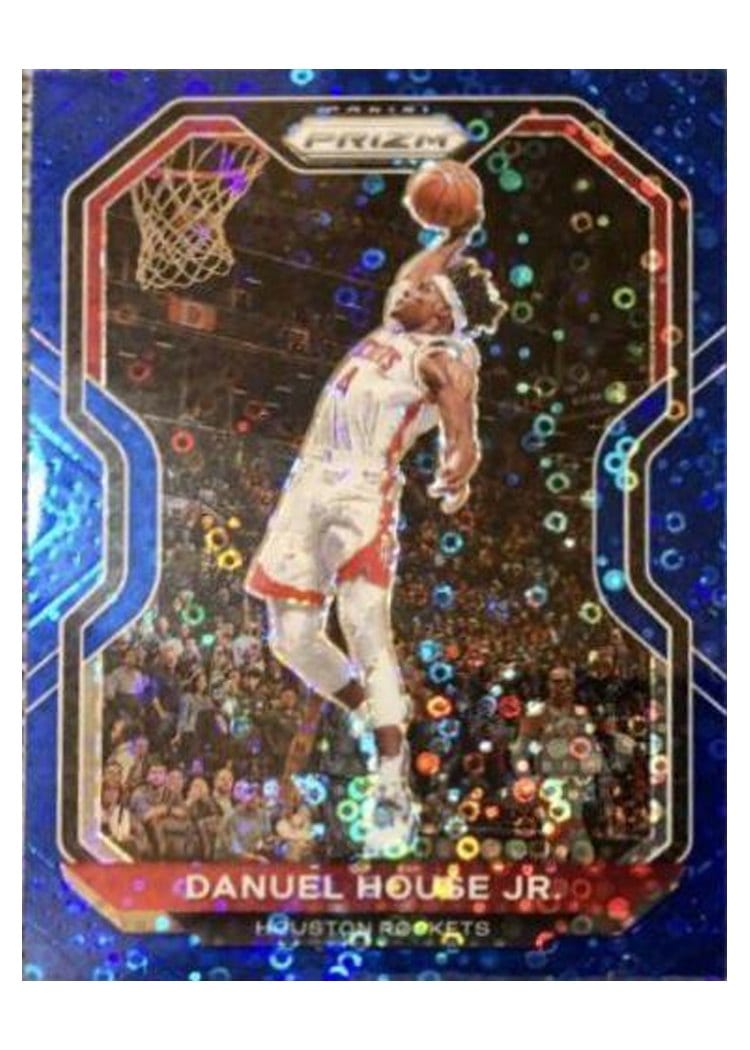 2020-21 Panini Prizm Base Set Danuel House Jr. Fast Break Blue Prizm #80 card