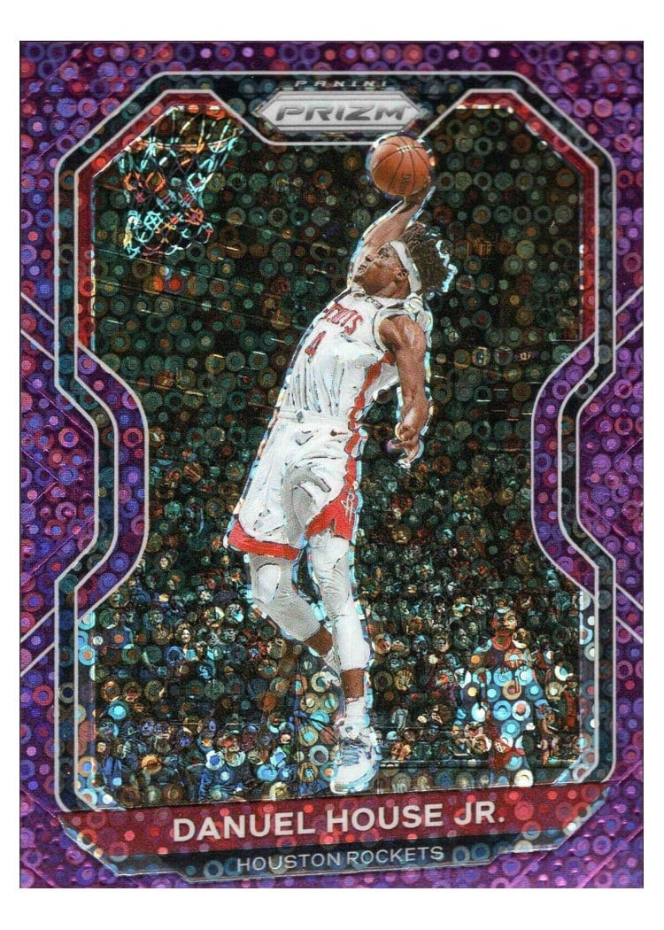 2020-21 Panini Prizm Base Set Danuel House Jr. Fast Break Purple Prizm #80 card