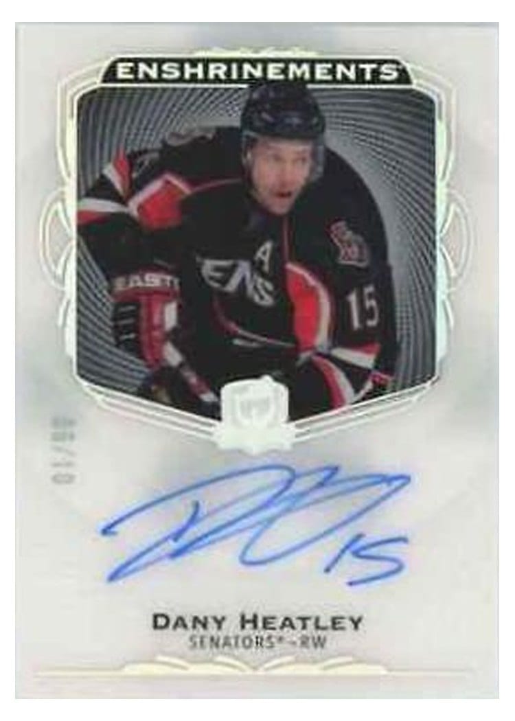 2021-22 Upper Deck The Cup Enshrinements Dany Heatley #E-DH card