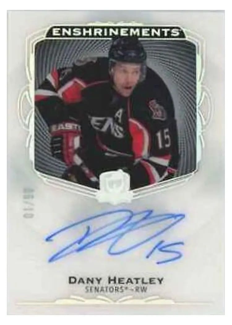2021-22 Upper Deck The Cup Enshrinements Dany Heatley #E-DH card