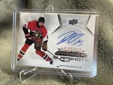 2022-23 Upper Deck Premier Premier Slapshots Autograph Legends Dany Heatley #PSAL-DH card