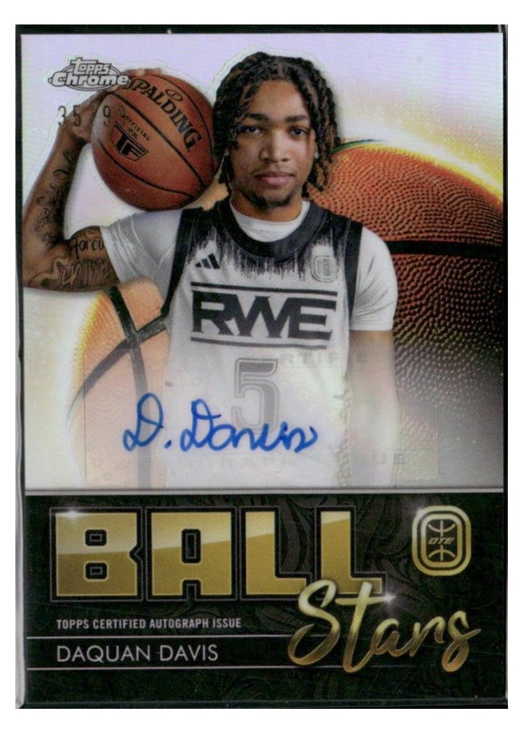 2023-24 Topps Chrome OTE Ball-Stars Autographs Daquan Davis #BSA-DD card