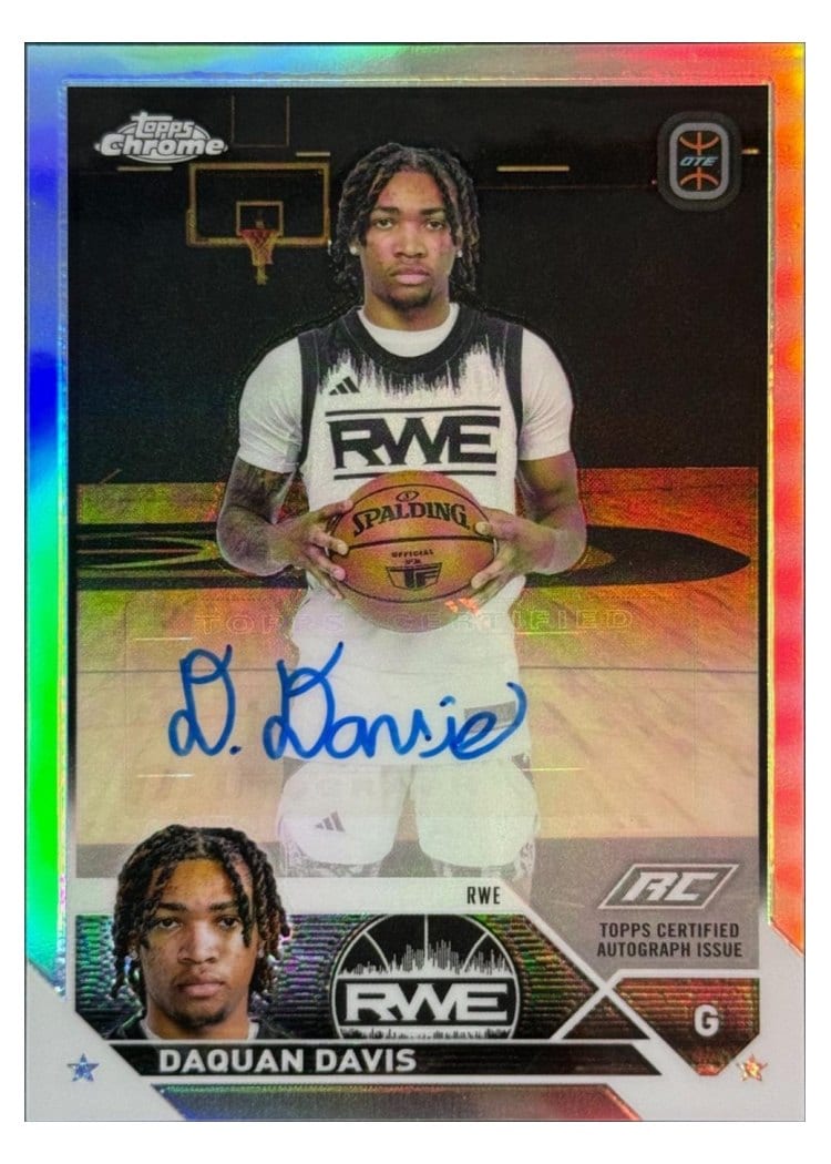 2023-24 Topps Chrome OTE Chrome Autographs Daquan Davis #A-DD card