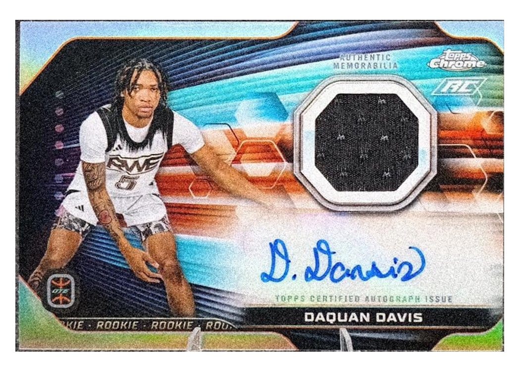2023-24 Topps Chrome OTE Rookie Jersey Autographs Daquan Davis #RJA-DD card