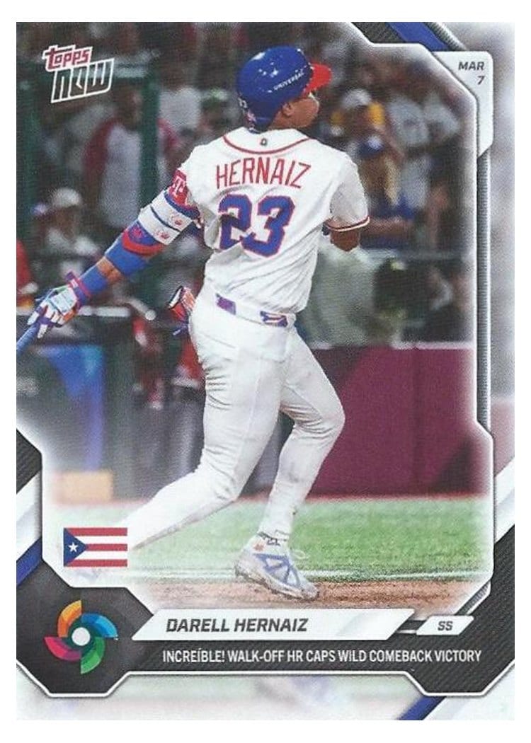 2026 Topps Now WBC Darell Hernaiz #WB12 card