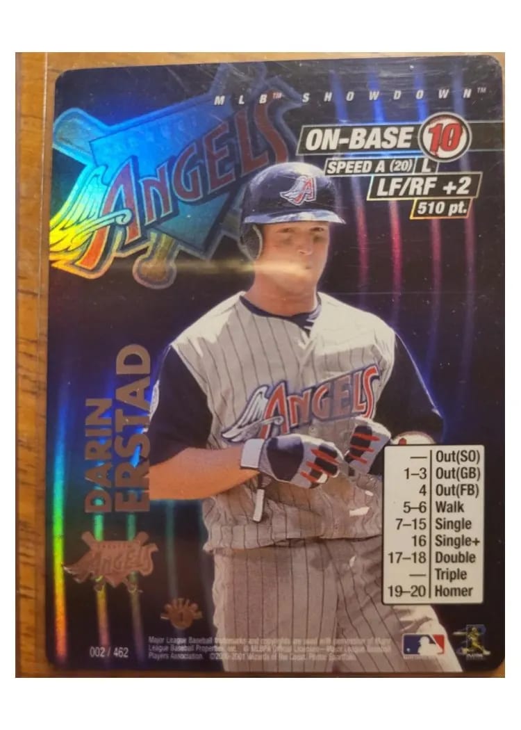 2001 MLB Showdown Darin Erstad #2 card