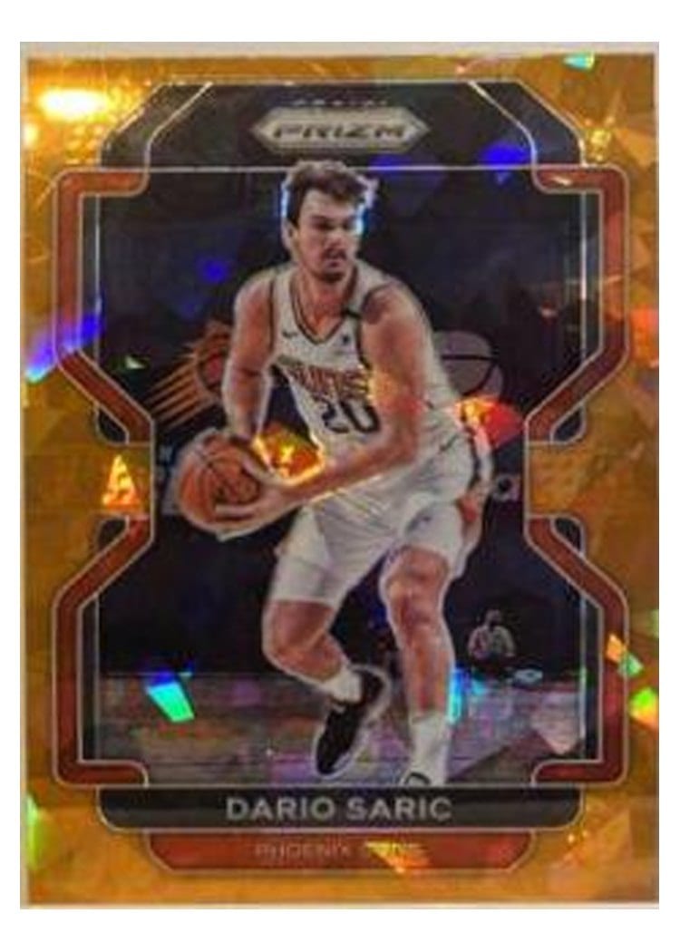 2021-22 Panini Prizm Base Set Dario Saric Orange Hyper Prizm #66 card