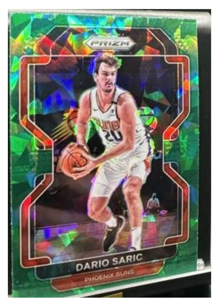 2021-22 Panini Prizm Base Set Dario Saric Green Ice Prizm #66 card