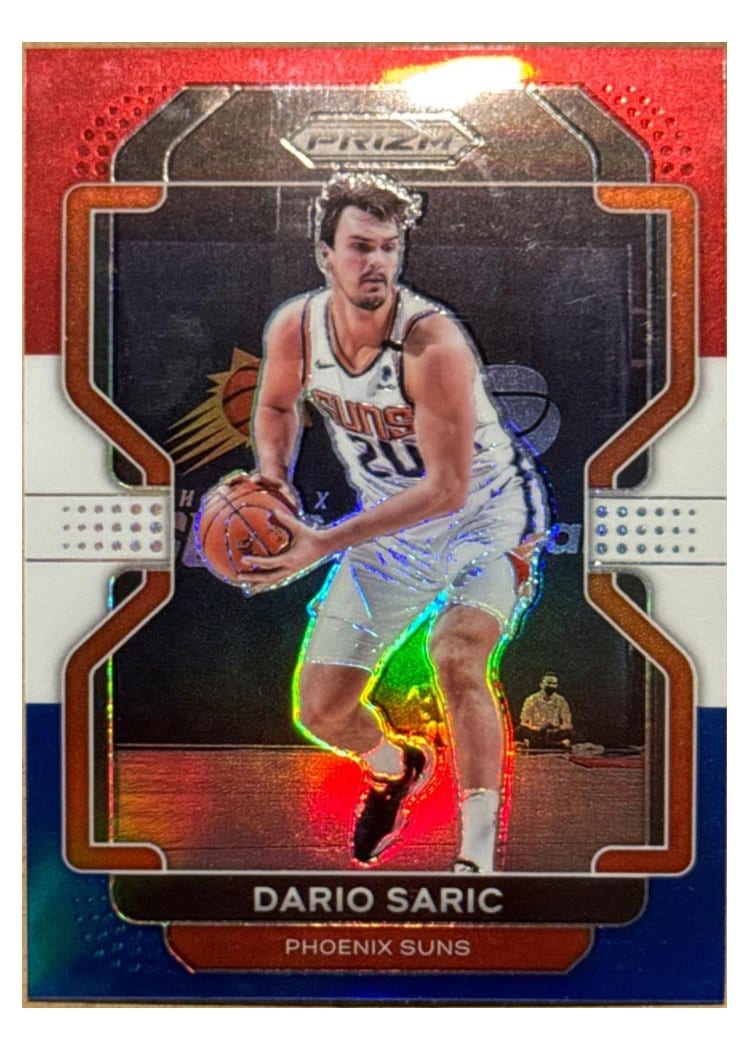 2021-22 Panini Prizm Base Set Dario Saric Red White Blue Prizm #66 card