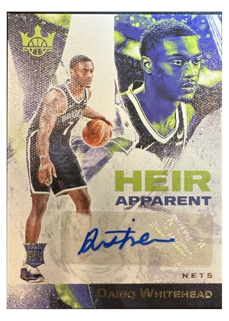2023-24 Panini Court Kings Heir Apparent Autographs Dariq Whitehead #HA-DWN card
