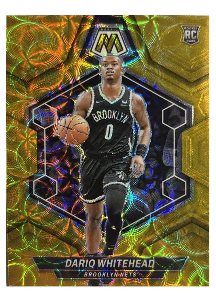 2023-24 Panini Mosaic Base Set Dariq Whitehead Gold #247 card