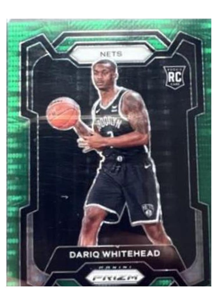 2023-24 Panini Prizm Base Set Dariq Whitehead Green Pulsar #175 card