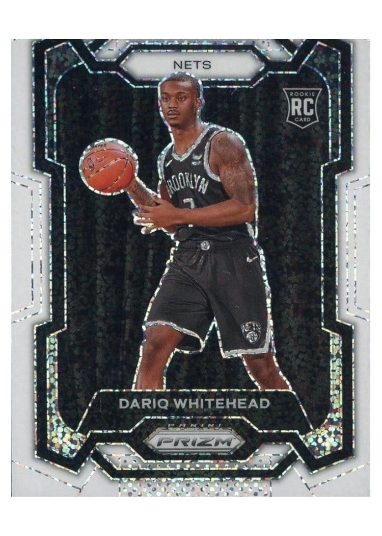 2023-24 Panini Prizm Base Set Dariq Whitehead White Sparkle #175 card