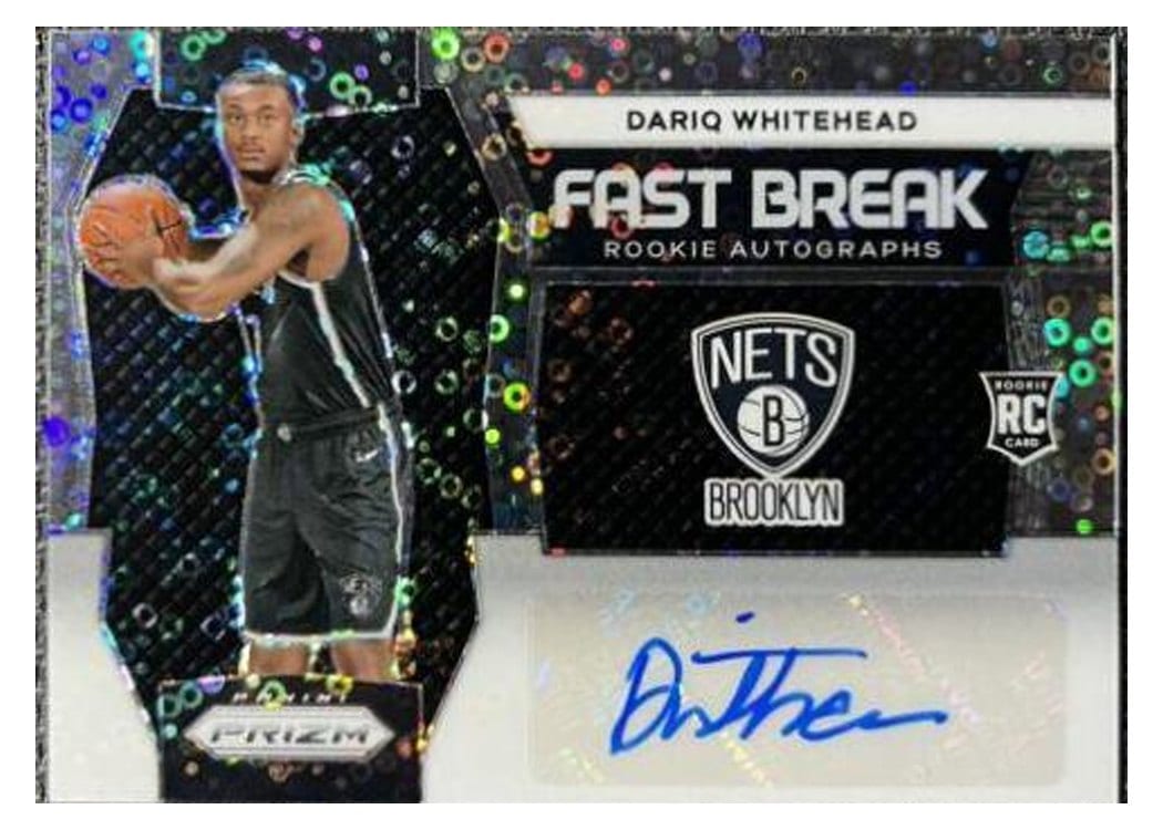 2023-24 Panini Prizm Fast Break Rookie Autographs Dariq Whitehead #FBR-DRQ card