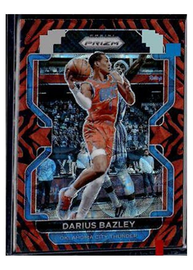 2021-22 Panini Prizm Base Set Darius Bazley Tiger Stripe Choice Prizm #237 card