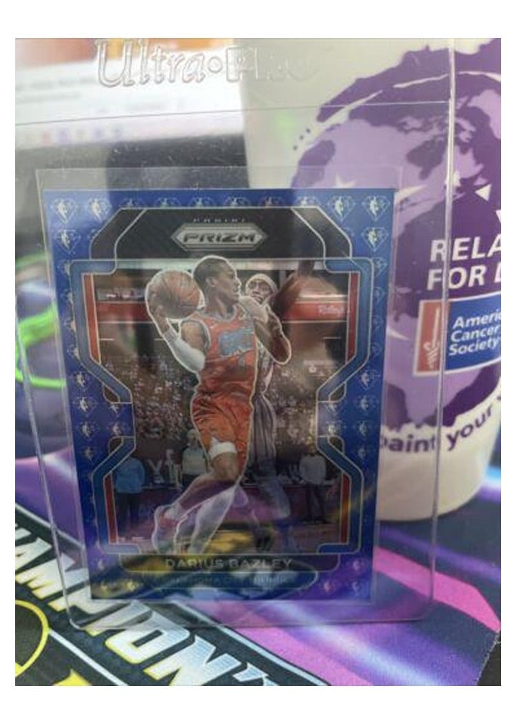 2021-22 Panini Prizm Base Set Darius Bazley 75th Anniversary Blue Prizm #237 card