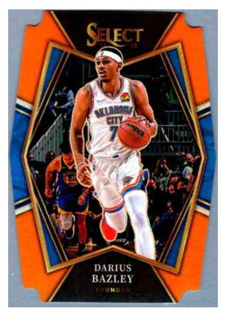 2021-22 Panini Select Base Set Darius Bazley Orange Prizm Die Cut #108 card
