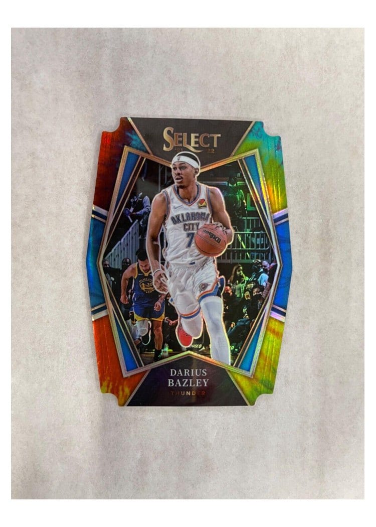 2021-22 Panini Select Base Set Darius Bazley Tie Dye Prizm Die Cut #108 card