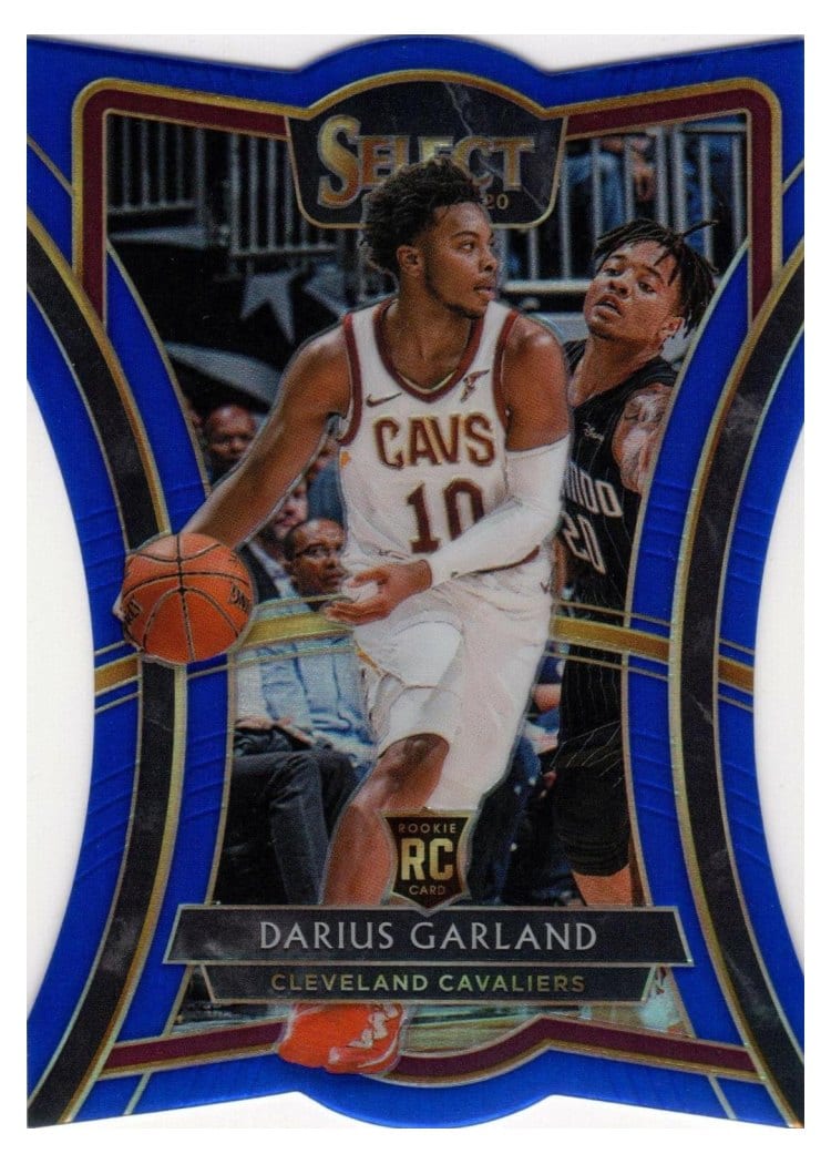 2019-20 Panini Select Base Set Darius Garland Die Cut Blue Prizm #126 card