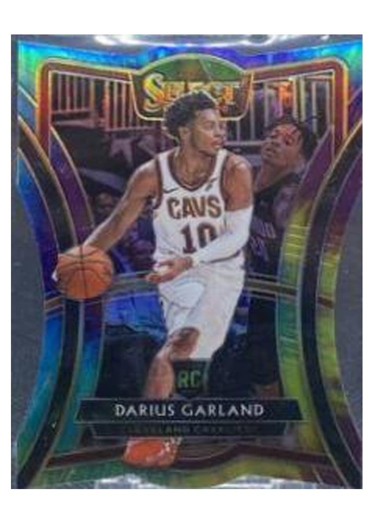 2019-20 Panini Select Base Set Darius Garland Die Cut Tie Dye Prizm #126 card