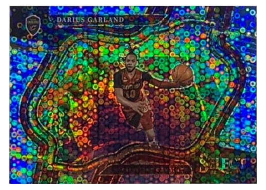 2022-23 Panini Select Base Set Darius Garland Light Blue Disco Prizm #206 card