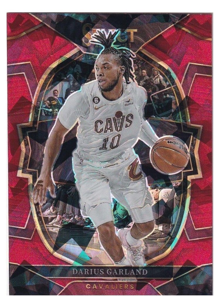 2022-23 Panini Select Base Set Darius Garland Red Cracked Ice Prizm #206 card