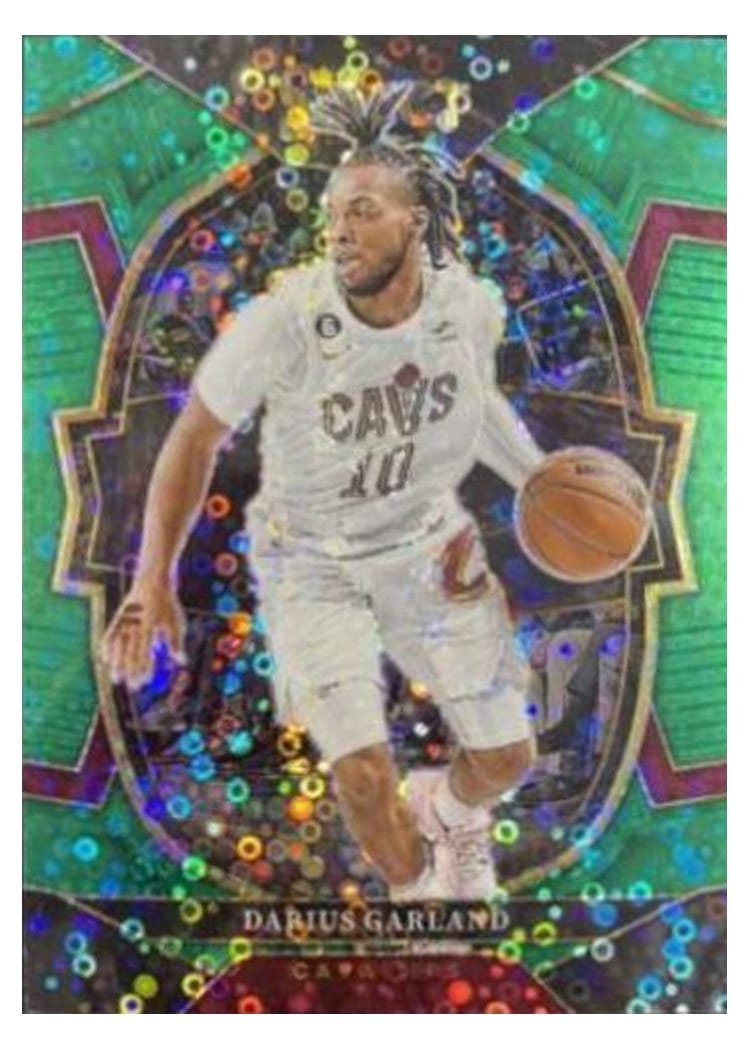 2022-23 Panini Select Base Set Darius Garland Green Disco Prizm #6 card