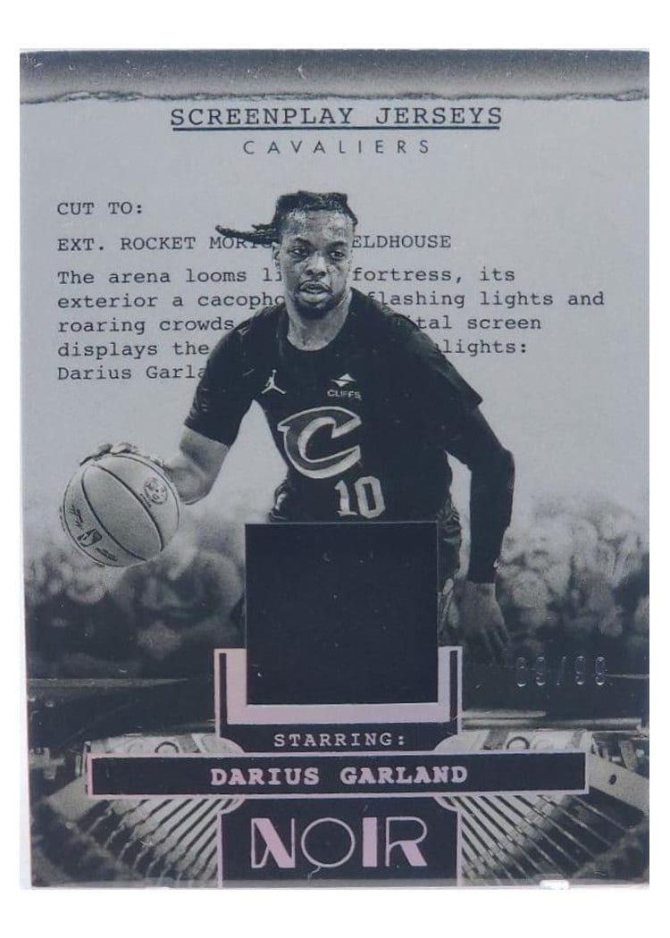 2024-25 Panini Noir Screenplay Jerseys Set Darius Garland #12 card