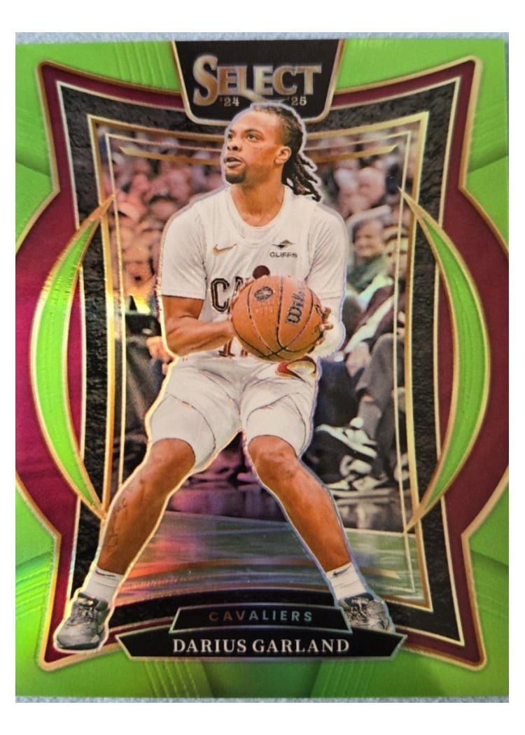 2024-25 Panini Select Base Set Darius Garland Neon Green Prizm #39 card