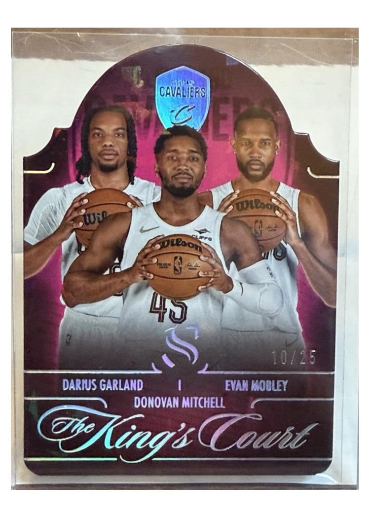 2024-25 Panini Silhouette The Kings Court Darius Garland/Donovan Mitchell/Evan Mobley #11 card