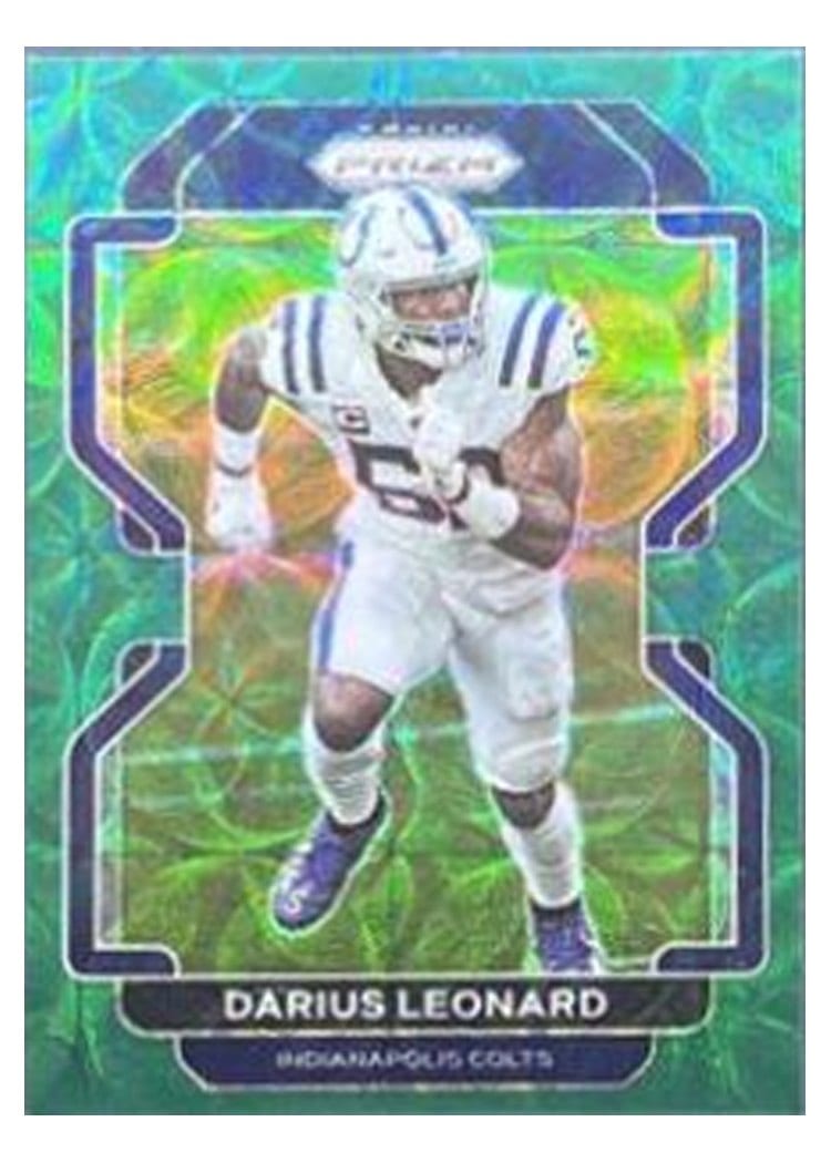 2021 Panini Prizm Base Set Darius Leonard Green Scope Prizm #27 card