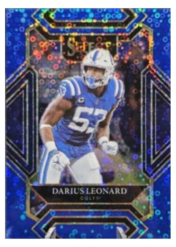 2021 Panini Select Base Set Darius Leonard Blue Disco #216 card