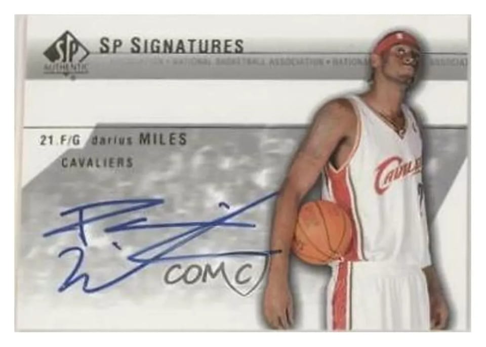 2003 SP Authentic Signatures Darius Miles #DA-A card