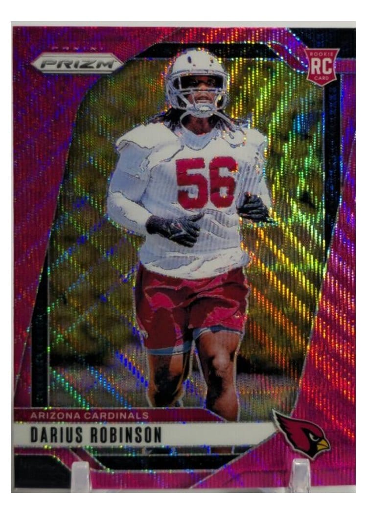 2024 Panini Prizm Base Set Darius Robinson Pink Wave #325 card