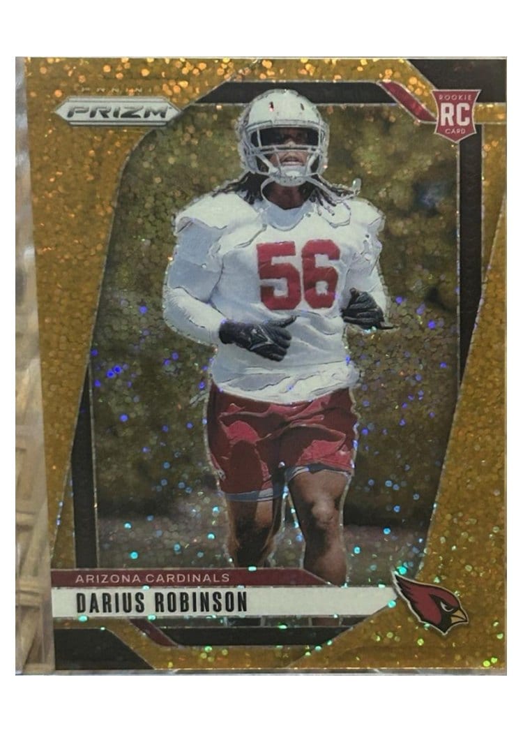 2024 Panini Prizm Base Set Darius Robinson Gold Sparkle #325 card