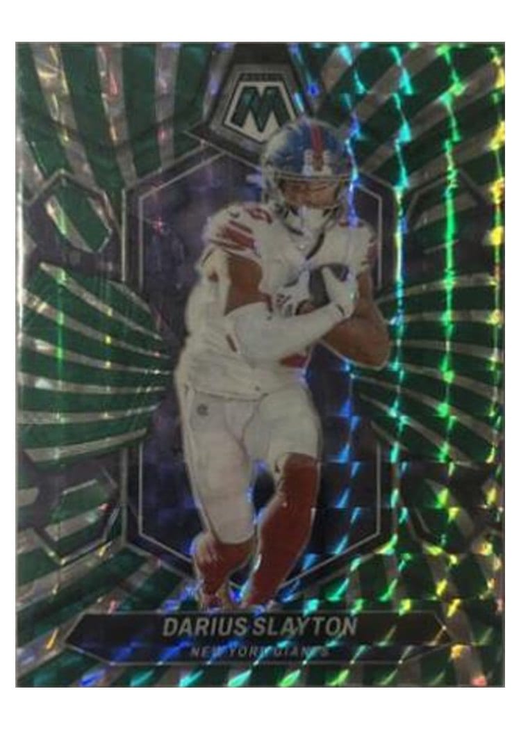 2024 Panini Mosaic Base Set Darius Slayton Green Swirl #165 card