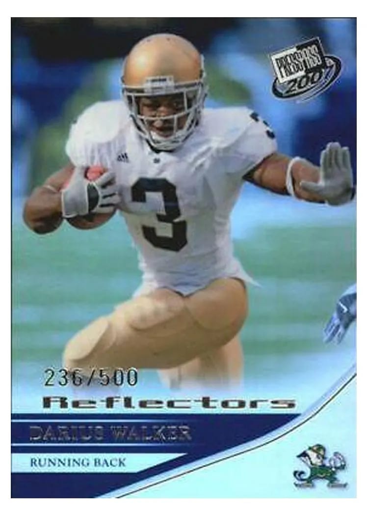 2007 Press Pass Darius Walker Reflector Proof #36 card