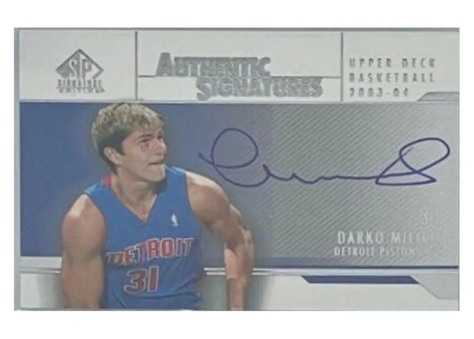 2003 SP Signature Authentic Signature Darko Milicic #AS-DM card