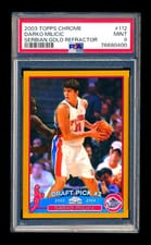 2003 Topps Chrome Darko Milicic Gold Refractor #112 card