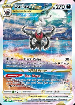 2023 Crown Zenith Galarian Gallery Darkrai VSTAR #GG50 card